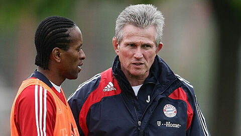 April 2009: Der brasilianische Profi Zé Roberto (links) und sein damaliger Bayern-Trainer Jupp Heynckes.