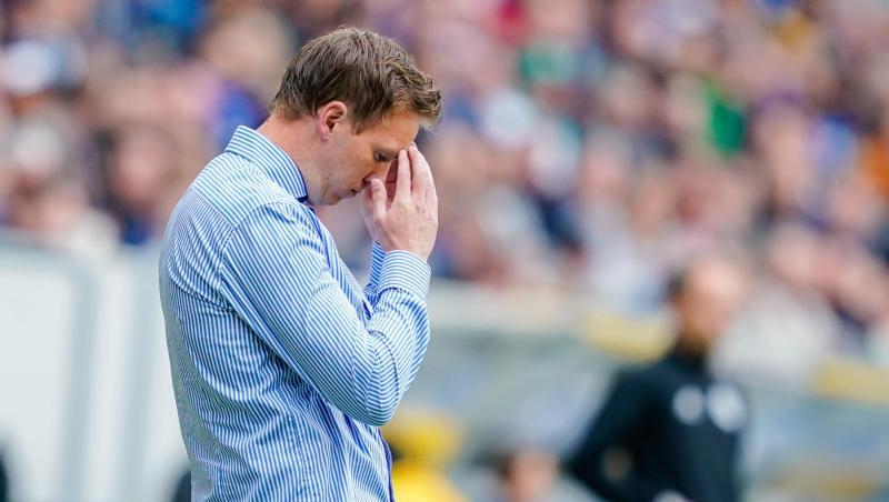 Hoffenheims Trainer Julian Nagelsmann war nach der Niederlage gegen Bremen bedient. Hoffenheims Trainer Julian Nagelsmann war nach der Niederlage gegen Bremen bedient.