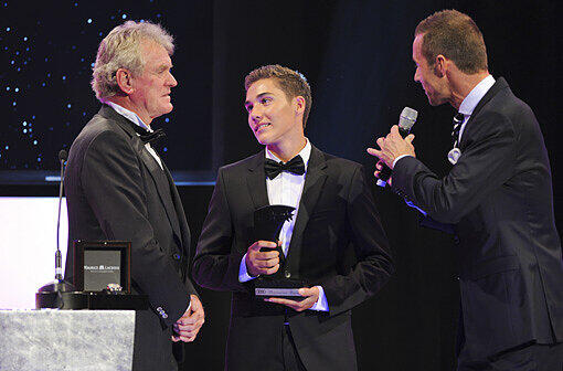 Und Sepp Maier überreichte den Audi Generation Award in der Kategorie Sport an den Golfer Dominic Froos.