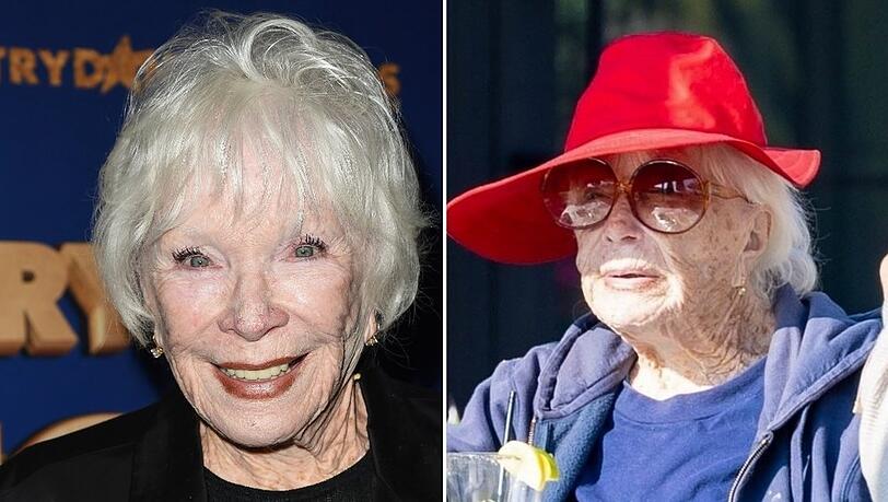 Shirley MacLaine (links bei den Industry Dance Awards 2023) schützte sich gegen die UV-Strahlen mit einem großen Hut und einer großen Sonnenbrillen.