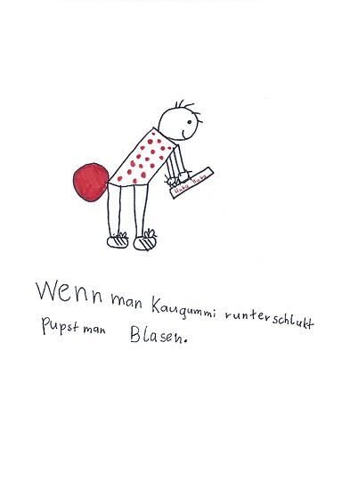 Witzige Einsichten und kleine Wahrheiten: Einige Sprüche hat Cordula Weidenbach von befreundeten Kindern (ab 5 Jahren) illustrieren lassen.