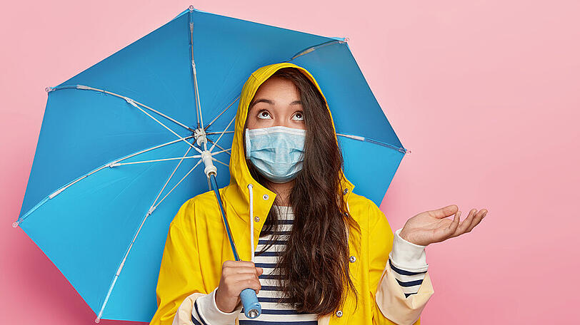 Feuchte Masken bieten keinen ausreichenden Schutz.