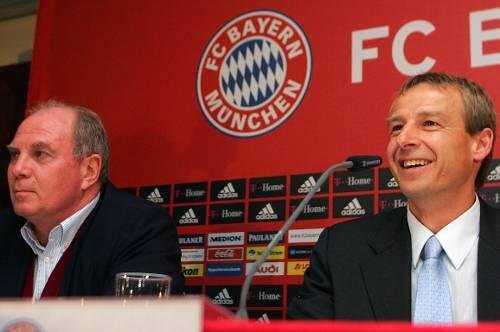 Waren zuletzt oft auf Distanz: Manager Uli Hoeneß und Trainer Jürgen Klinsmann.