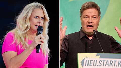 Überraschende Unterstützung: Barbara Schöneberger setzt sich für Robert Habeck ein.