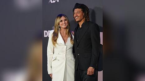 Heidi Klum und Sohn Henry Samuel bei der Premiere von "Das Drama" in New York.
