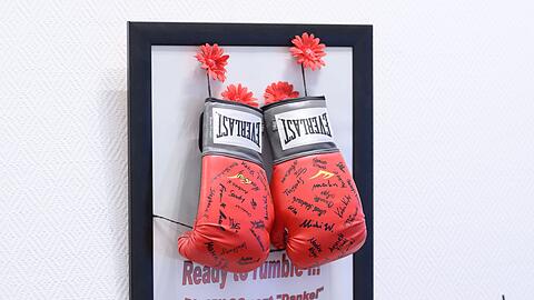 Die Boxhandschuhe in ihrem Büro erinnern an einen harten Arbeitskampf, bei dem sich Daniela Cavallo für die Übernahme von Beschäftigten einer VW-Tochtergesellschaft eingesetzt hat. Die Boxhandschuhe in ihrem Büro erinnern an einen harten Arbeitskampf, bei dem sich Daniela Cavallo für die Übernahme von Beschäftigten einer VW-Tochtergesellschaft eingesetzt hat.