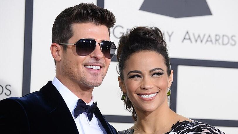 Noch im Januar zeigten sich Robin Thicke und Paula Patton als glückliches Ehepaar bei den Grammy Awards in L.A. Noch im Januar zeigten sich Robin Thicke und Paula Patton als glückliches Ehepaar bei den Grammy Awards in L.A.