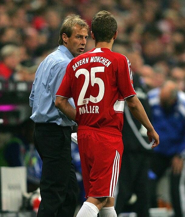 Da ging alles los: Am 15. August 2008 wechselt Trainer Jürgen Klinsmann in der 79. Minute Thomas Müller gegen den HSV ein. Da ging alles los: Am 15. August 2008 wechselt Trainer Jürgen Klinsmann in der 79. Minute Thomas Müller gegen den HSV ein.
