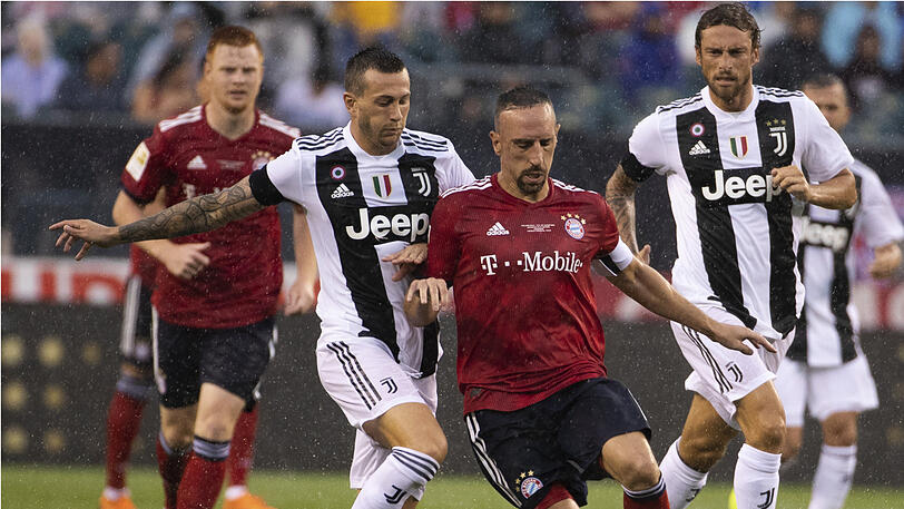 Im Spiel gegen Juventus Turin vor allem in der Anfangsphase einer der auffälligsten Bayern: Franck Ribéry (m).