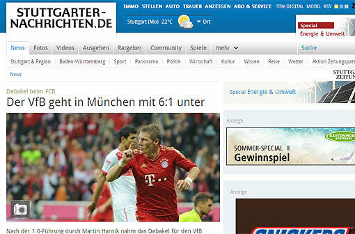 Die Bayern im Torrausch: Lesen Sie hier die Pressestimmen nach dem 6:1-Knaller gegen Stuttgart