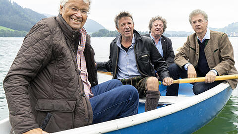 Gerhard Polt (links) mit Christoph "Stofferl", Karl und Michael Well.