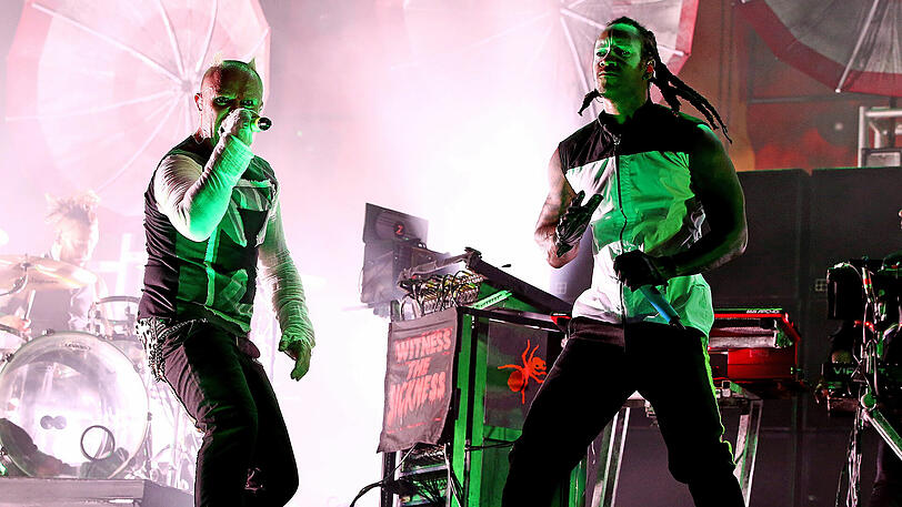 The Prodigy, hier bei einem Auftritt auf dem Incheon Pentaport Rock Festival 2015.