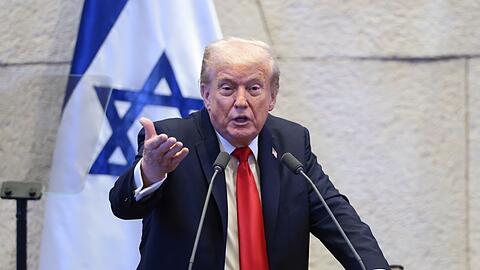 "Wir wollen nur in Frieden leben", sagte Donald Trump an die Adresse Teherans.