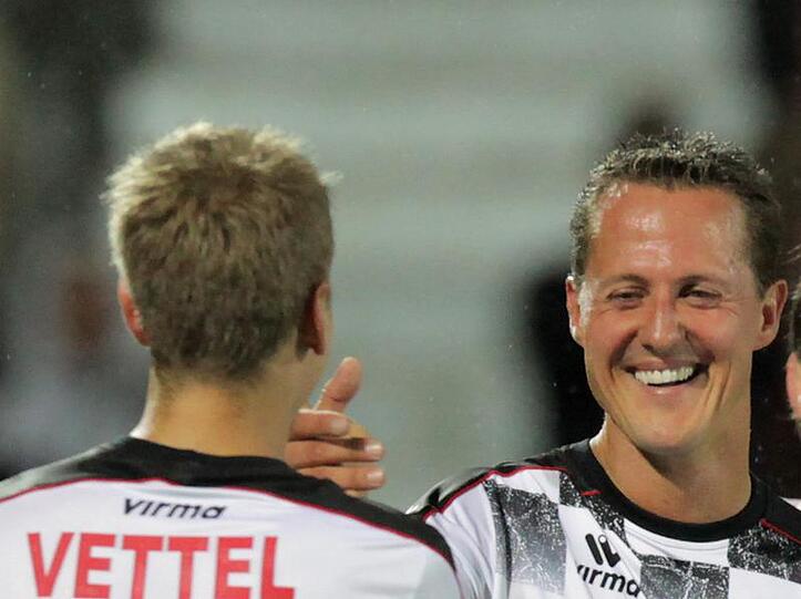 Gute Freunde: Sebastian Vettel und Rekord-Weltmeister Michael Schumacher.