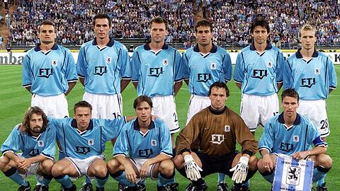 Die Löwen-Mannschaft vor der Partie gegen Leeds United am 23. August 2000