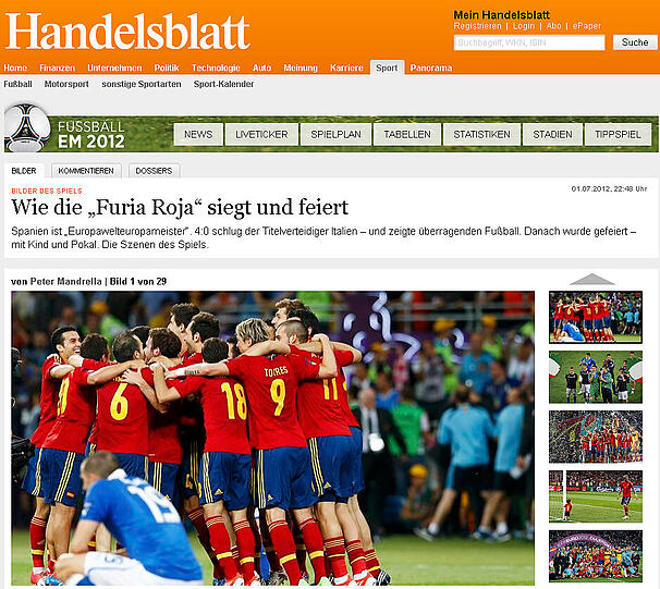 Internationale Stimmen: Die Pressestimmen: Spanien gegen Italien - Bilder - Abendzeitung München