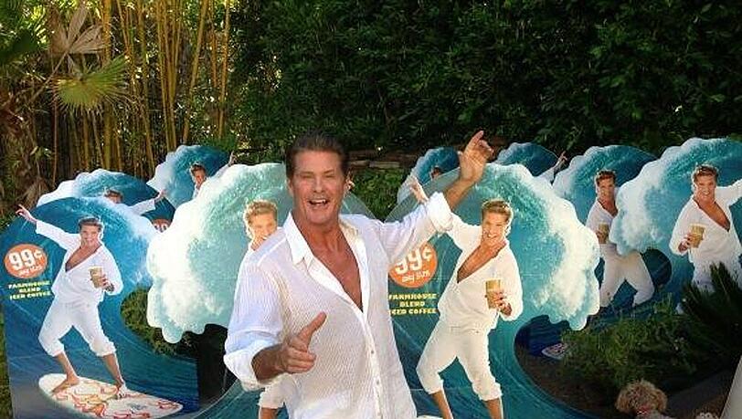 David Hasselhoff bei der Präsentation der "Cumberland Farms"-Werbung David Hasselhoff bei der Präsentation der "Cumberland Farms"-Werbung