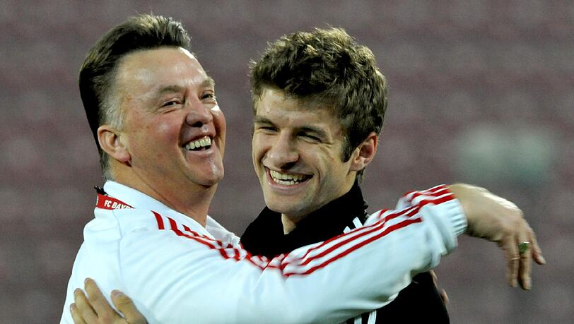 Louis van Gaal (links) und Thomas Müller hatten beim FC Bayern viel miteinander zu lachen. Louis van Gaal (links) und Thomas Müller hatten beim FC Bayern viel miteinander zu lachen.