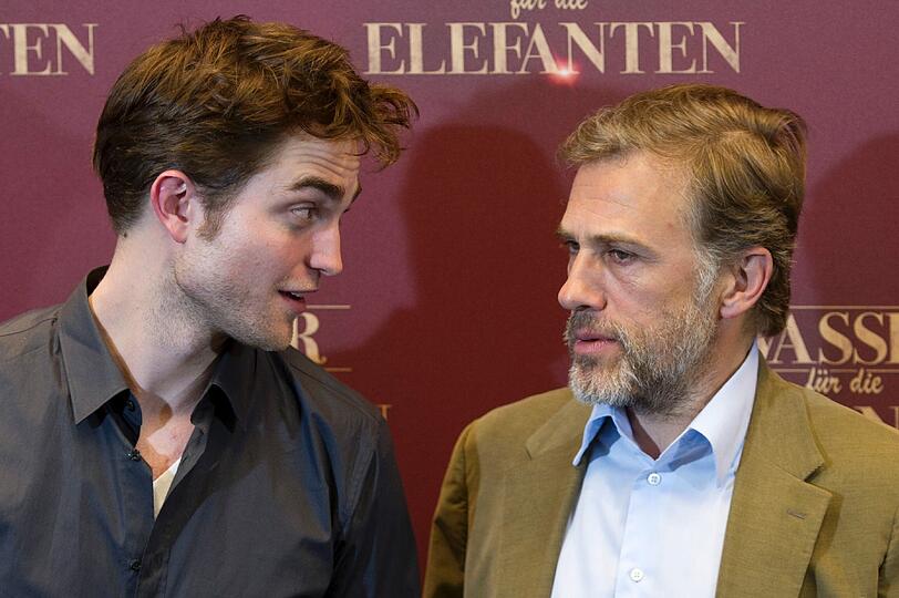 Beim Photocall: Robert Pattinson und Christoph Walz.