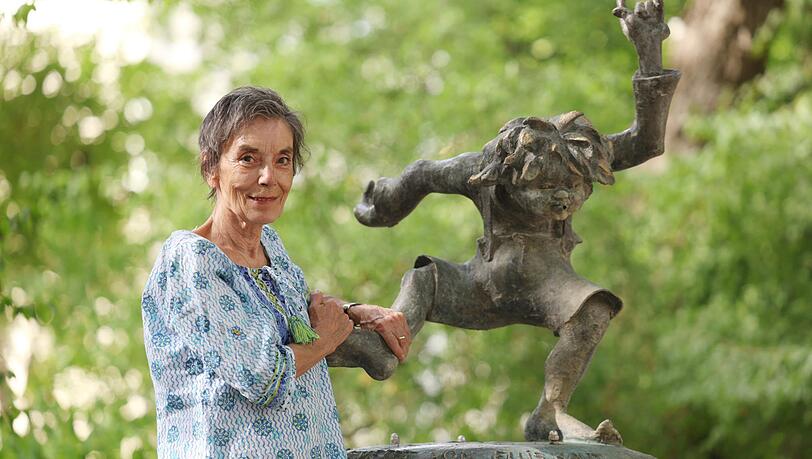 &bdquo;Da stand mein Vater f&uuml;r ein Foto&ldquo;: Irene Clarin beim AZ-Termin am Pumuckl-Spielplatz im Luitpodlpark.