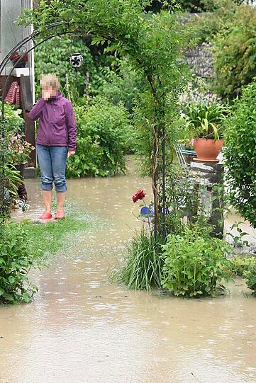 In Gelting waren Häuser zwischenzeitlich vom Wasser eingeschlossen.