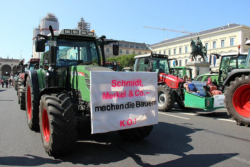 Die Staffelfahrt der Milichbauern findet am Dienstag ihren Abschluss bei der Demo am Odeonsplatz