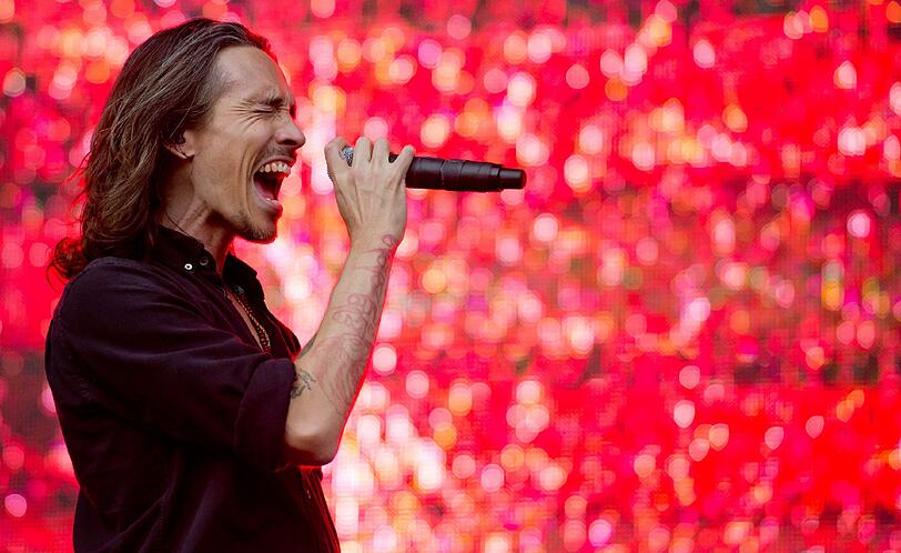 Der Sänger Brandon Boyd von der US-amerikanischen Band Incubus.