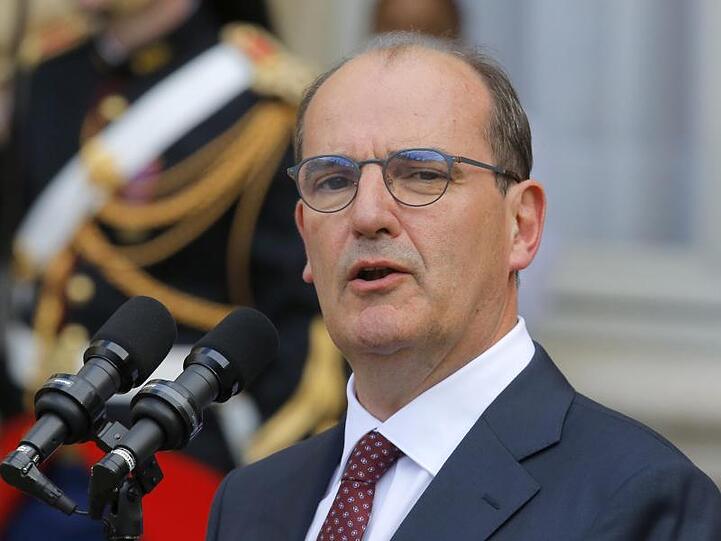 Nach der Amtsübergabe: Jean Castex hält am 3. Juli eine Rede.