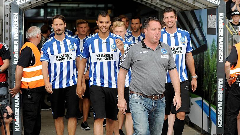 Spielte unter Trainer Markus Kauczinski beim Karlsruher SC: Jan Mauersberger (hinten rechts). Spielte unter Trainer Markus Kauczinski beim Karlsruher SC: Jan Mauersberger (hinten rechts).