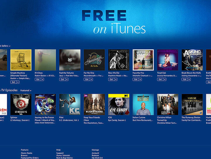 In den USA hat Apple eine "Free on iTunes"-Kategorie an den Start gebracht