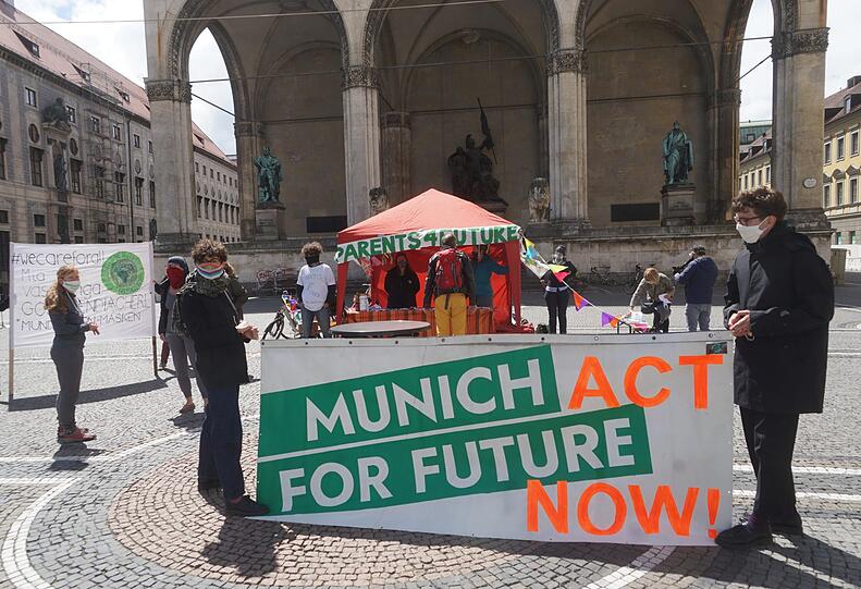 Protestaktionen zum Maifeiertag in München.