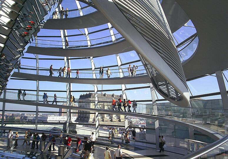 Blick in die Reichstagskuppel