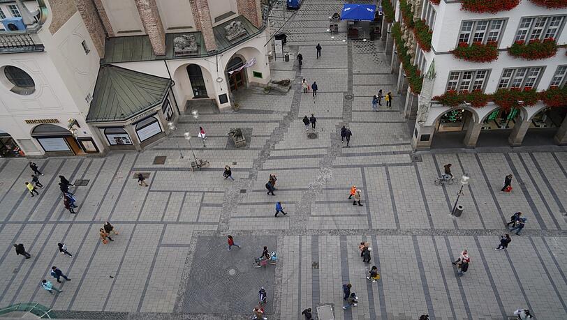 Überschaubar: die Kaufingerstraße dieser Tage. Überschaubar: die Kaufingerstraße dieser Tage.