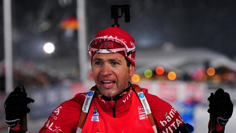 Der Norweger Ole Einar Björndalen beim Biathlon Weltcup in Ruhpolding. Der Norweger Ole Einar Björndalen beim Biathlon Weltcup in Ruhpolding.