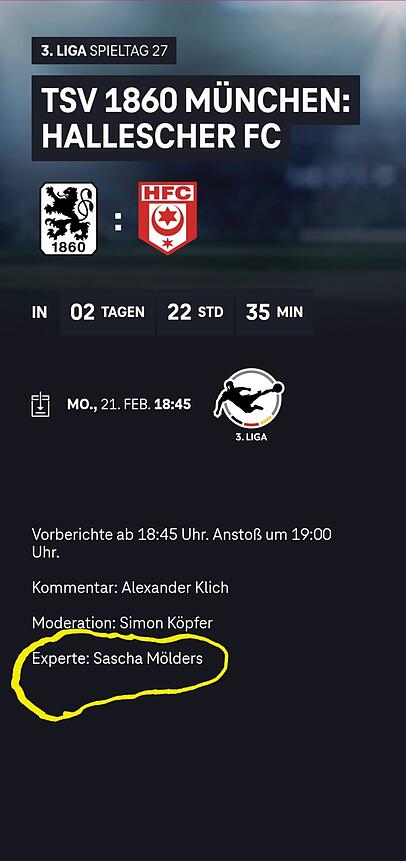 Sascha Mölders wird beim Löwen-Spiel gegen Halle als TV-Experte fungieren. Sascha Mölders wird beim Löwen-Spiel gegen Halle als TV-Experte fungieren.