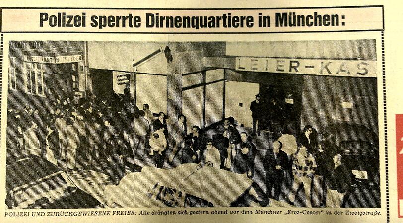 Es ist nicht der erste Neuanfang im "Leierkasten". 1972 liegt ein gleichnamiges Bordell in der Zweigstraße am Hauptbahnhof - und wird am 10. April von der Polizei besetzt!