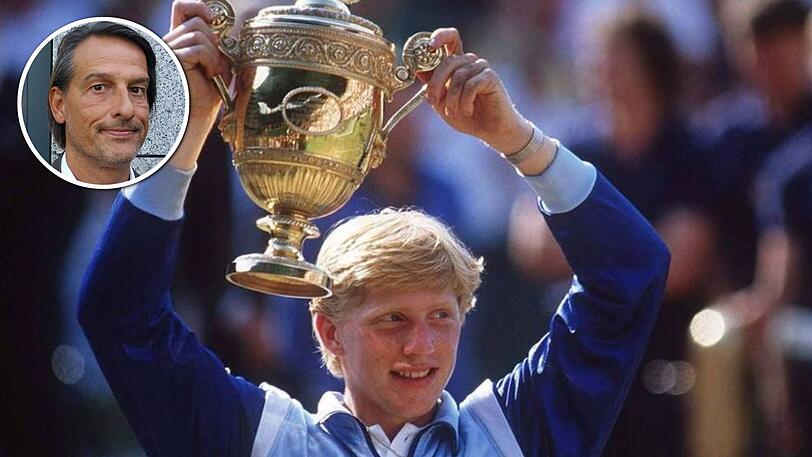 Boris Becker bei seinem ersten Wimbledon-Sieg 1985.