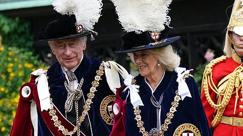 König Charles III. und Königin Camilla auf Schloss Windsor.