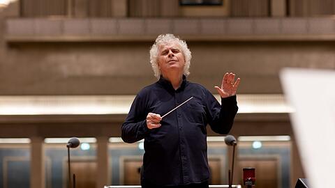 Simon Rattle im Herkulessaal der Residenz.