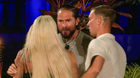 Eskalation zwischen Gina-Lisa Lohfink, Maurice Dziwak (M.) und Eric Stehfest.