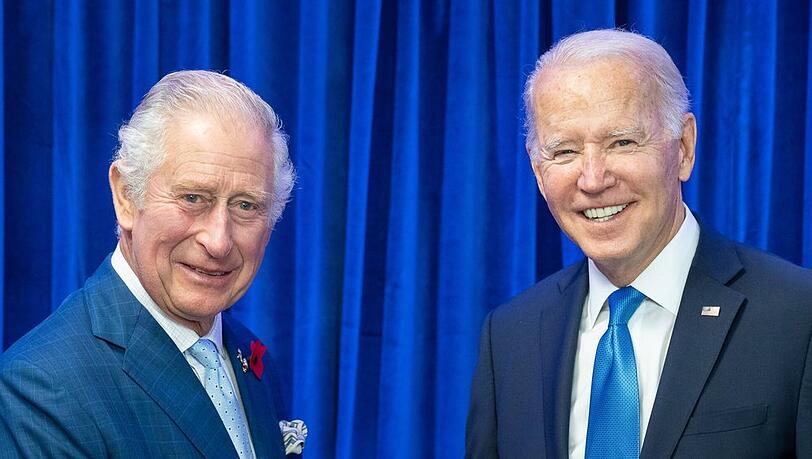 König Charles III. und Joe Biden im November 2021 in Schottland.