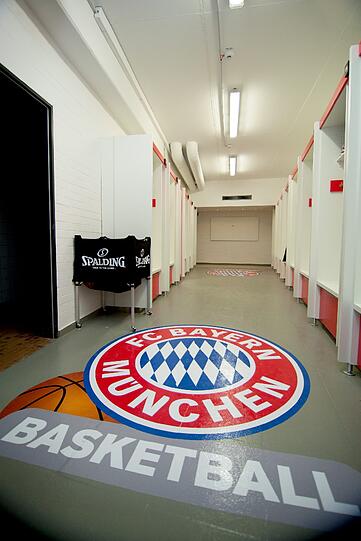 Die Umkleide der Bayern.