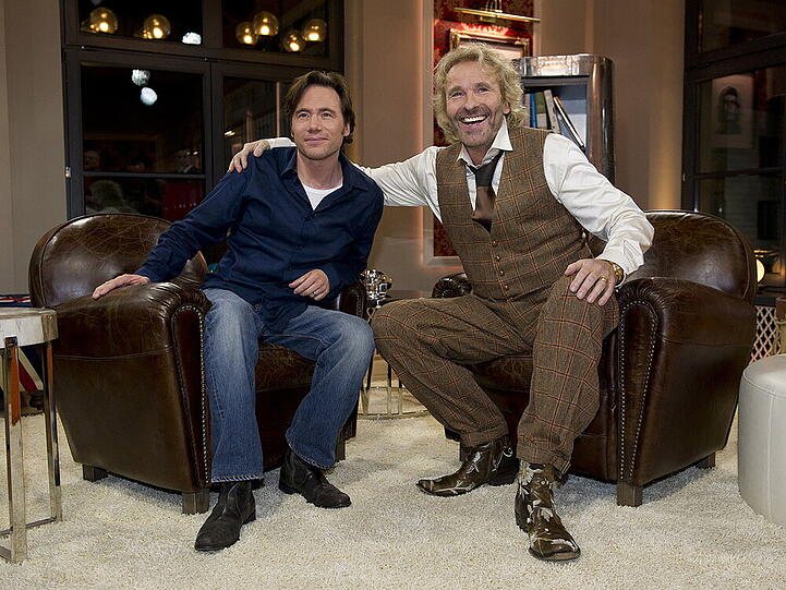 Kennen sich bestens: Michael "Bully" Herbig und Thomas Gottschalk (r.)