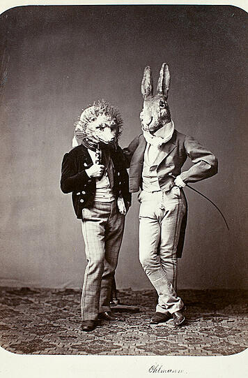 Joseph Alberts &bdquo;Hase und Igel&ldquo; 1862.