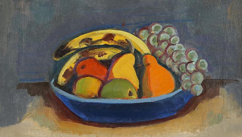 Blaue Schale mit Früchten von Karl Hofer - bei Michael Schwarze Fine Art aus Kelkheim. Blaue Schale mit Früchten von Karl Hofer - bei Michael Schwarze Fine Art aus Kelkheim.