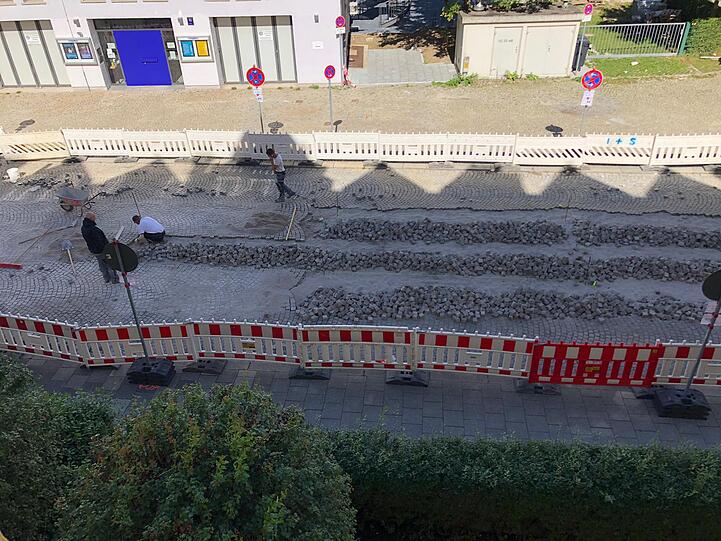 Die Männer bei der Arbeit.