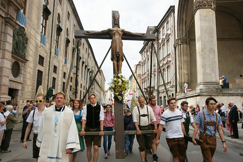 Fronleichnamsprozession am Odeonsplatz