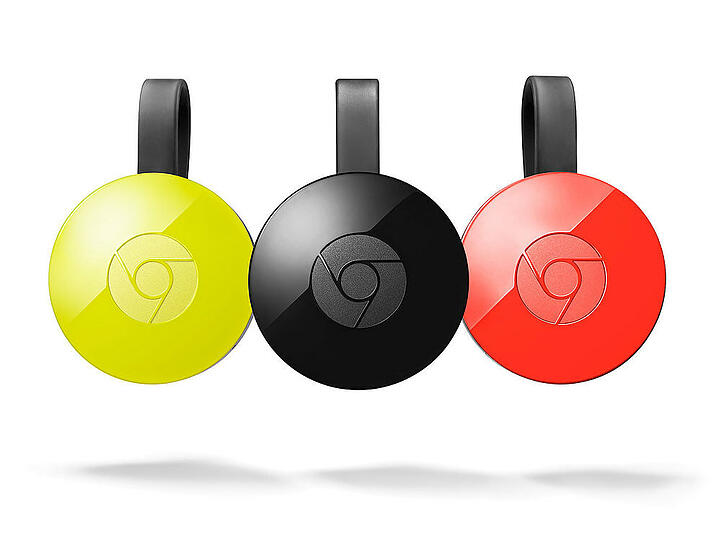 Den Chromecast 2 gibt es erstmals in drei verschiedenen Farben zu kaufen