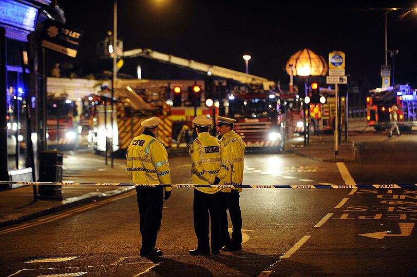 Bilder von der Unfallstelle in Glasgow.