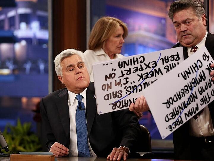 Jay Leno während den letzten Aufnahmen zur "Tonight Show"